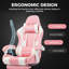 Fauteuil de jeu avec repose-pieds et soutien lombaire GTPLAYER, siège de jeu réglable en hauteur avec siège pivotant à 360 ° et appui-tête et pour le bureau ou les jeux (rose)-94758158