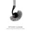Brosse de toilette avec panier, acier inoxydable (noir)-130135959