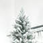 Arbre de Noël artificiel enneigé 9 pieds avec 616 branches de cèdre réalistes, ouverture automatique, décoration de Noël, vert