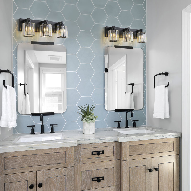 Éclairage pour meuble-lavabo Paislyn, Noir mat, 3