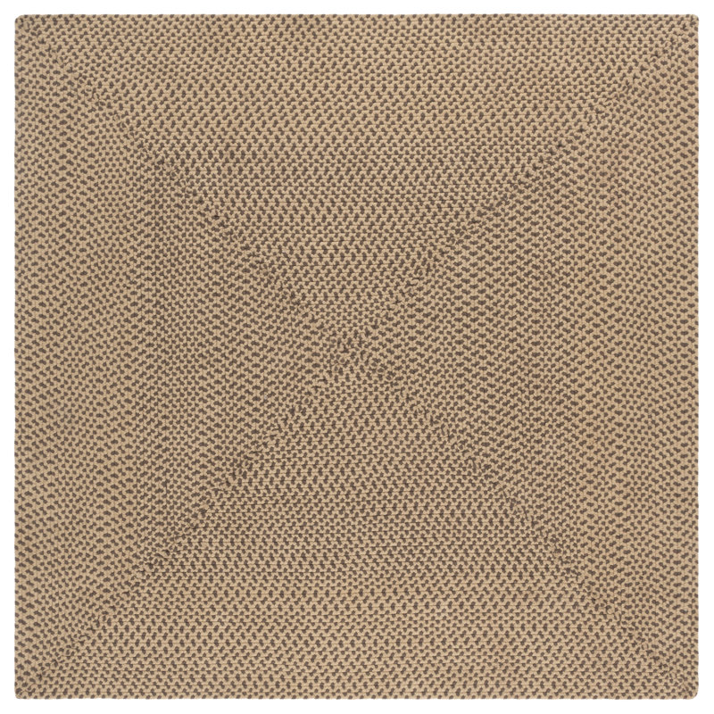 Garbrand Hand Woven Cotton Solid Color Rug, Square 6'