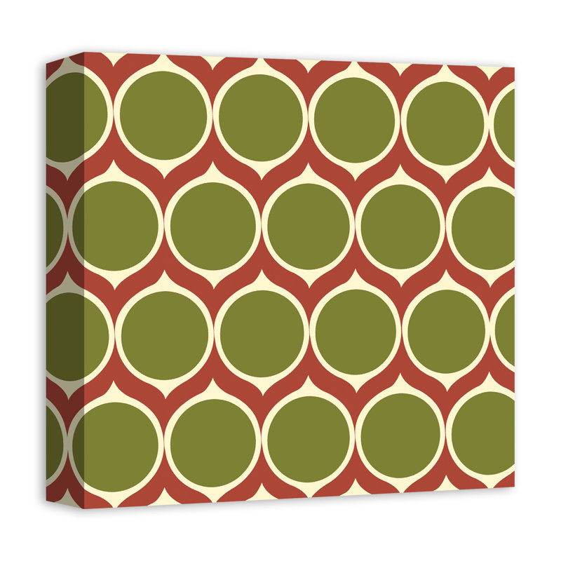 «Red and Green Ogee», impression sur toile