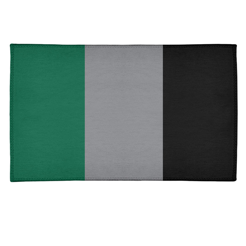 Tapis à rayures green national hockey, Rectangle 3 pi x 5 pi