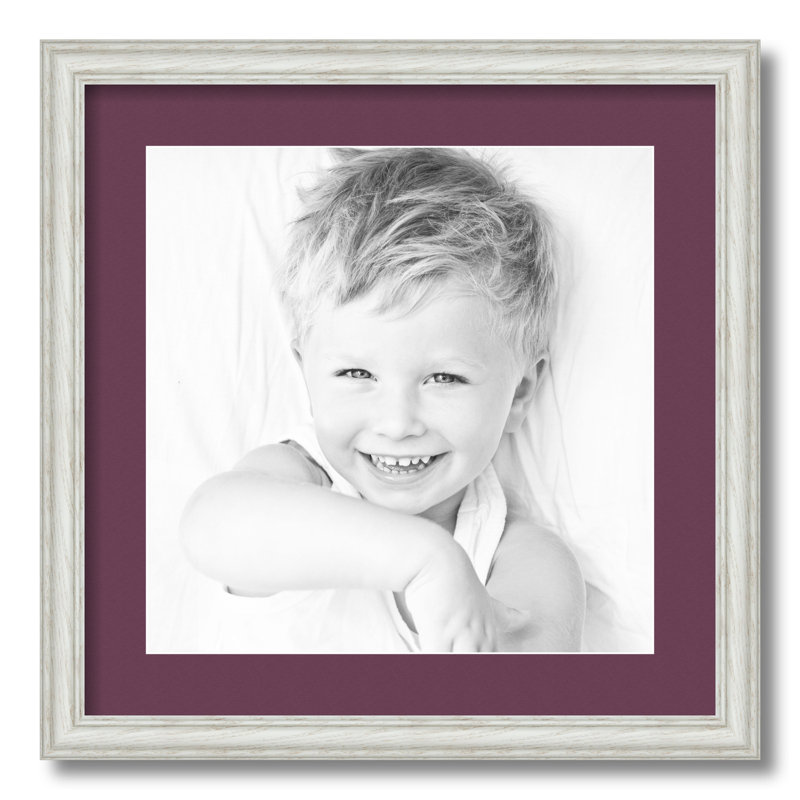 Cadre pour photo simple 14 po x 14 po en bois mat, Rubis