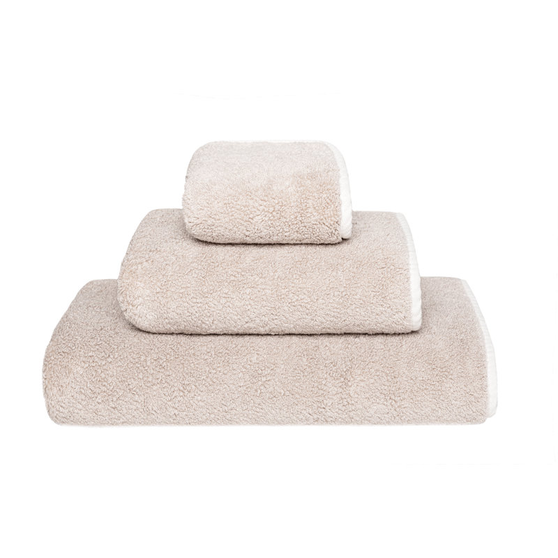 Bicolore Fingertip Towel, Fog/Snow