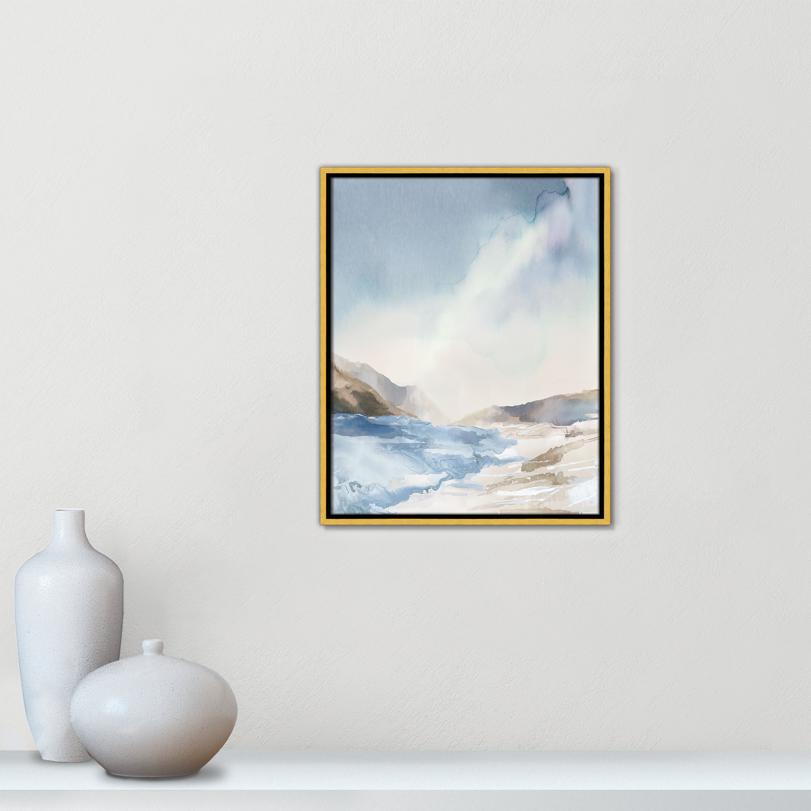 Coralie "Mystic Shores" Print, 21.5" H x 17.5" W, Gold