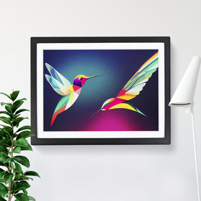 Groovy Hummingbirds Abstract - Single Picture Frame Print