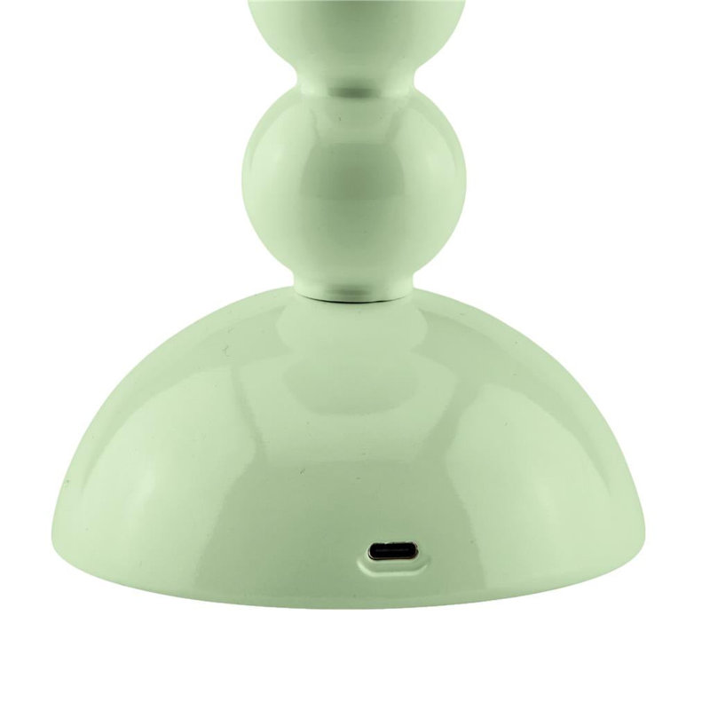 Lampe de fantaisie en bois laqué avec bobine, Sauge