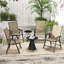 Ensemble de 4 chaises de patio pliantes empilables Outsunny, sièges d'extérieur portables et durables avec accoudoirs pour diverses activités-123545646
