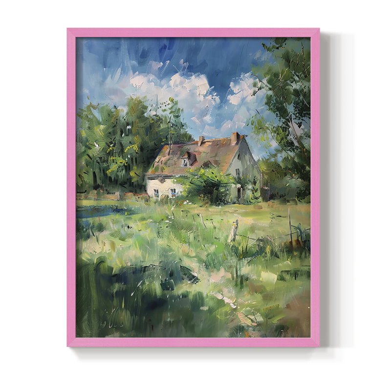 «LANDSCAPES Series XCVII», reproduction encadrée - bois massif, H 21 po x l 17 po