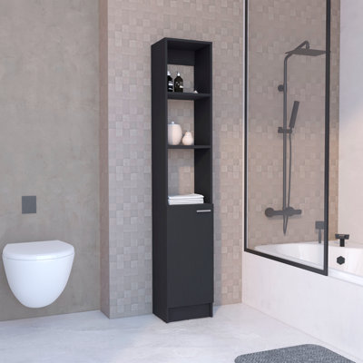 Linen Cabinet, 1 Door, 6 Shelves
