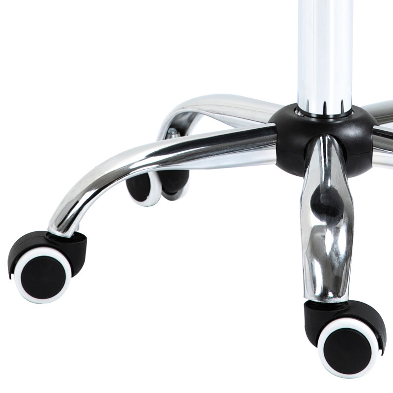 Ergonomic PU Leather Hydraulic Rolling Saddle Stool with Height Adjustable Swivel