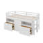 Lit mezzanine simple pratique à 4 tiroirs avec tablettes-2114038473