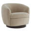 Fauteuil demi-tonneau pivotant rembourré Marcy-1458193521