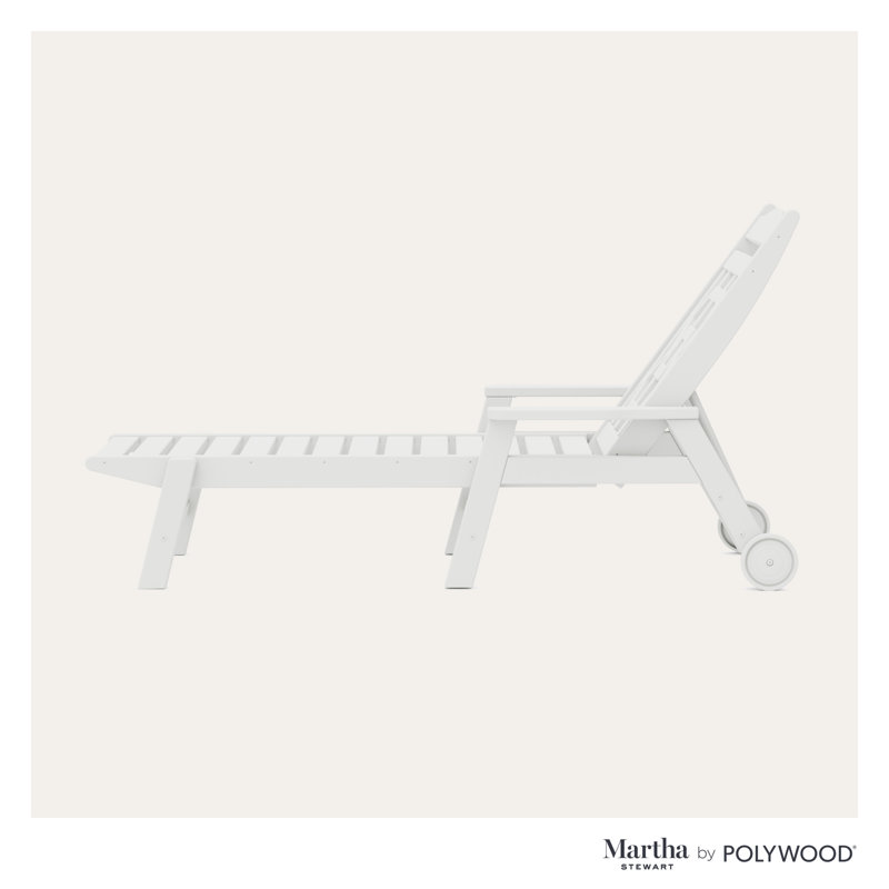 Chinoiserie Outdoor Chaise Lounge, White