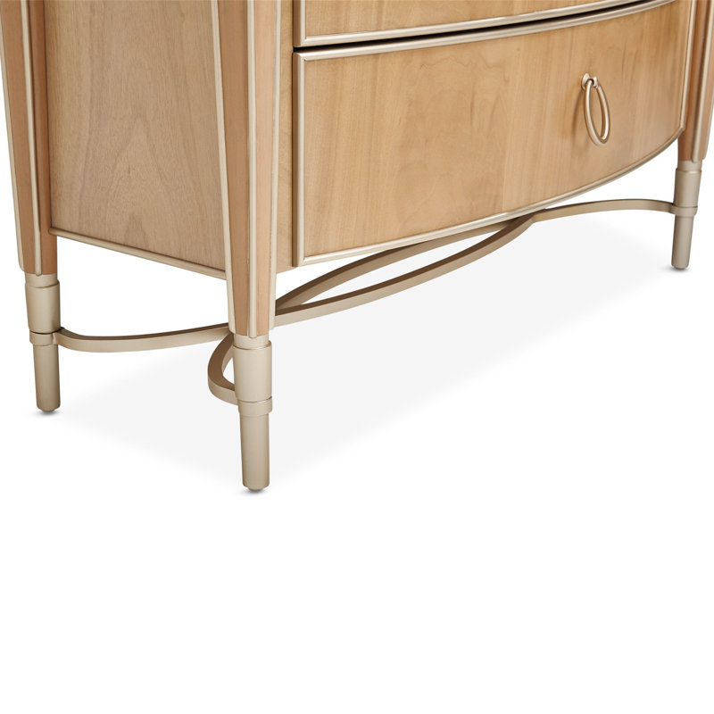Villa Cherie Highboy Chest, Gray/Caramel