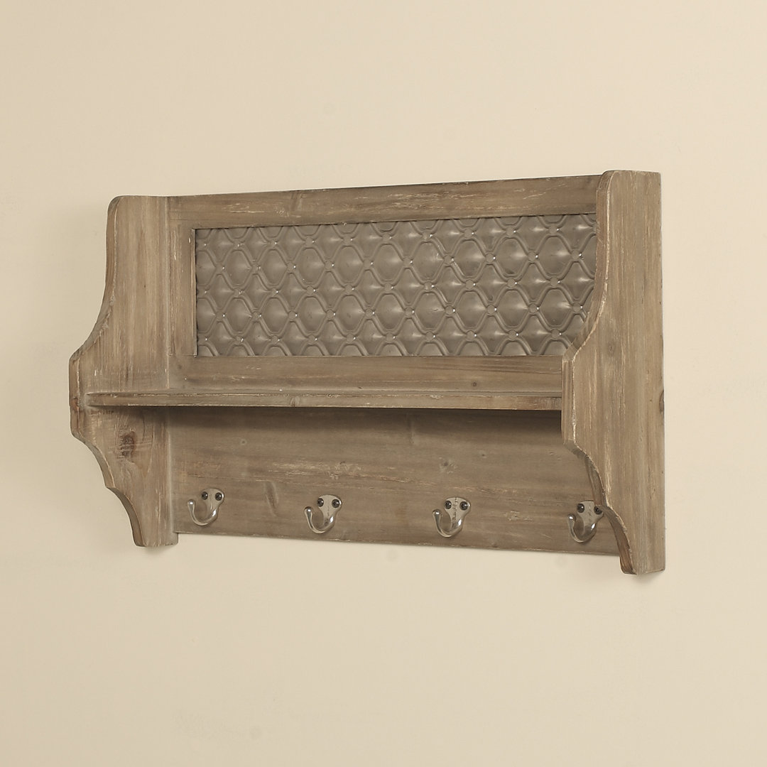 Wall 4 - Hook Wall Mounted Coat Hooks Bungalow Rose