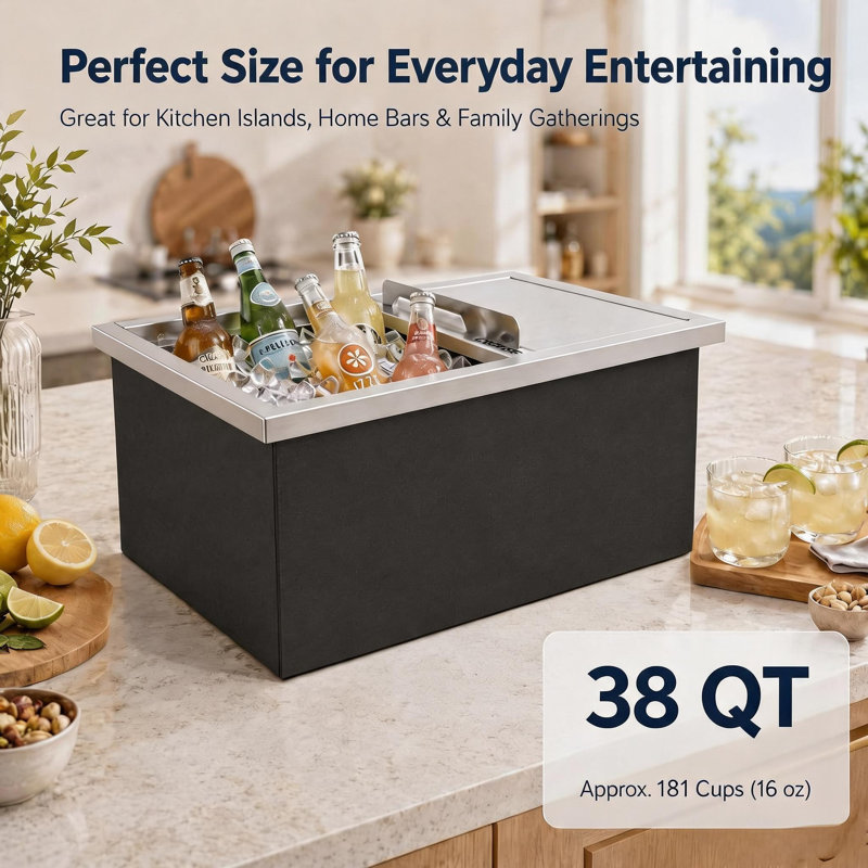 Glacière encastrée 38 QT, glacière, 38 pte