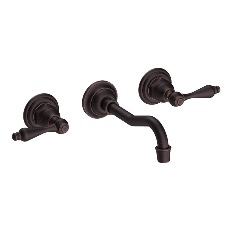 Chesterfield Wall Mount Bathroom Faucet, Venetian Bronze