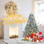 Arbre de Noël enneigé 4 pi avec aiguilles de pin, 150 lumières DEL blanc chaud, 404 pointes, branches articulées, arbre artificiel enneigé pour support de Noël