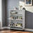 Farmhouse Shoe Storage Cabinet With Barn Door Design, Shoe Organizer With 2 Flip Drawers, Freestanding Narrow Shoe Rack Cabinet With Open Storage For Entryway,Foyer,Hallway-770752301