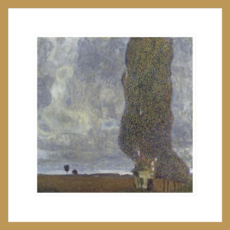 A A Gathering Storm (The Grand Aspen II) par Gustav Klimt, impression giclée encadrée, H 17,75 po x l 17,75 po