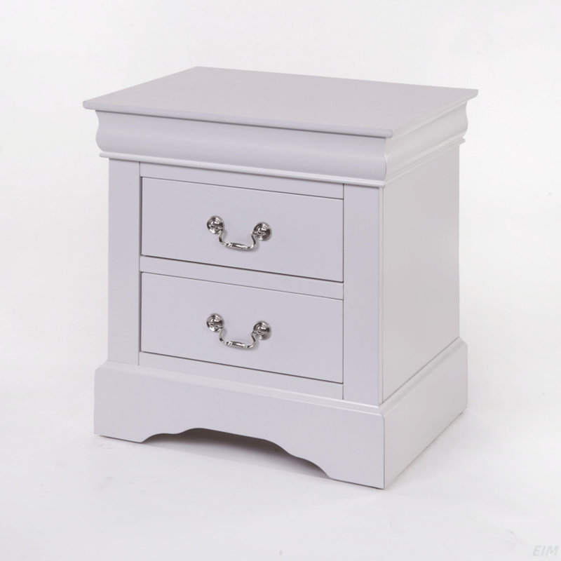 Louis Philippe III Nightstand, White