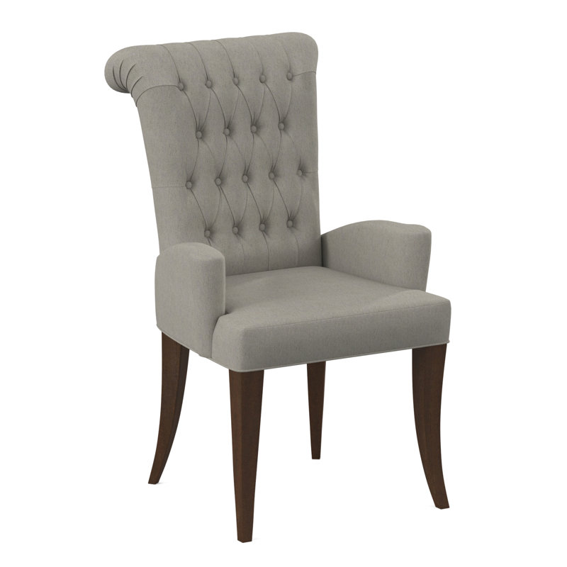 Petit fauteuil de salle à manger Gossamer, Noyer américain, 100% polyester Libby