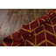 Tapis en laine dorée/bourgogne oriental à la main treillis noué la Senac-606175270