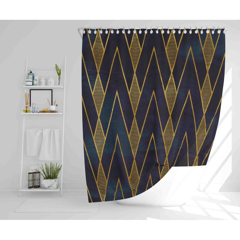Lorinda Polyester Shower Curtain Set, 168cm H x 168cm W