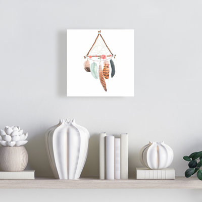 Triangular Dream Catcher Canvas | Bohemian Home Decor Art