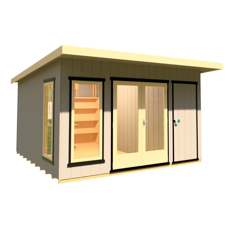 Shire Cali Home Office 12 Ft X 12 Ft With Side Shed