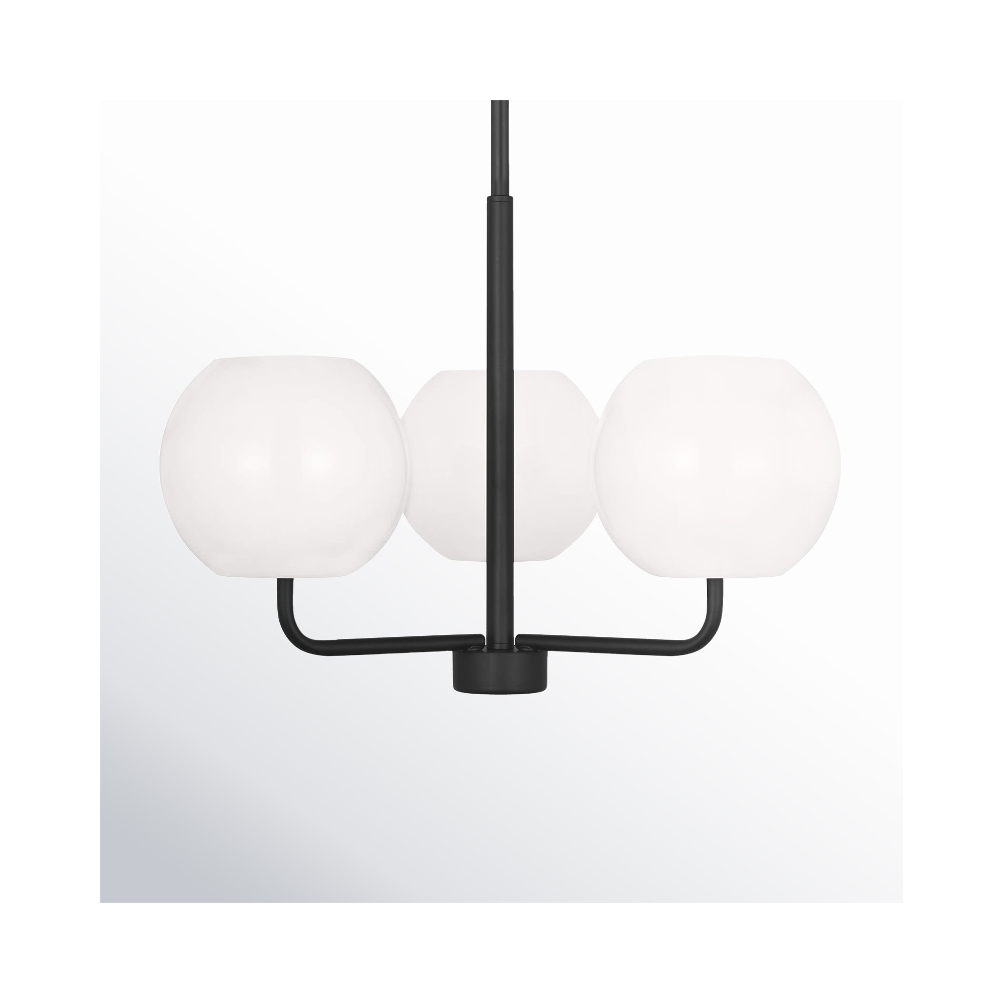 Jorund 3 - Light Metal Dimmable Shaded / Spider Chandelier, No, Matte Black