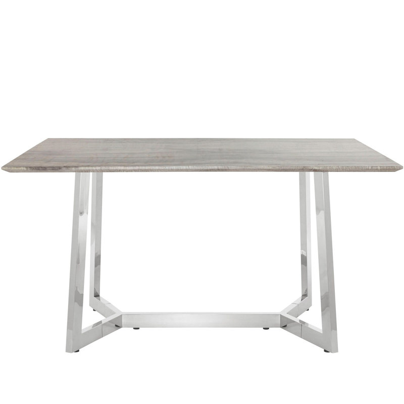 Hasson Metal Base Dining Table, H76 x L120 x W90cm