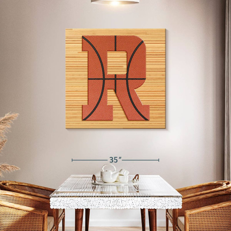 Lettre R Tergel Basketball, H 39 po x l 39 po