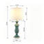 Ensemble de 2 lampes de table traditionnelles en résine verte de 68,5 cm de hauteur, lampes de chevet à intensité variable (3 niveaux) pour chambre ou salon.