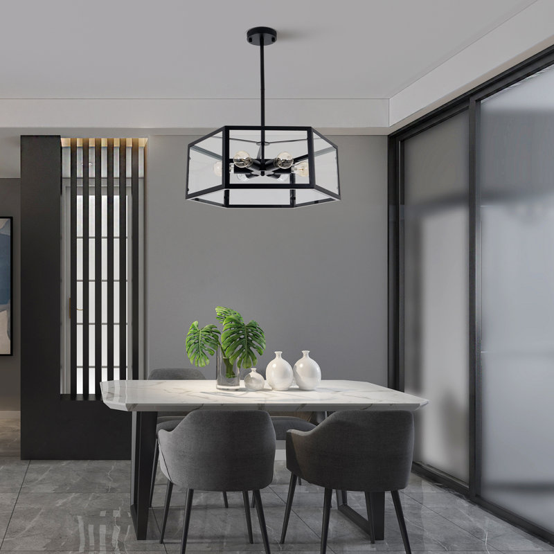 Matija 6 - Light Dimmable Lantern Drum Chandelier