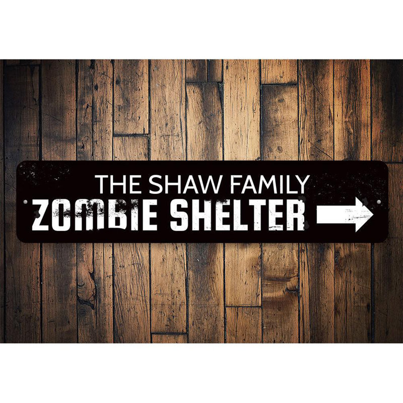 Panneau en aluminium Zombie Shelter, H 4 po x l 18 po x P 0,04 po