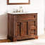 Ensemble de meuble-lavabo simple 36 po avec comptoir et dosseret en marbre blanc de Carrare italien Hardiène, entièrement assemblé