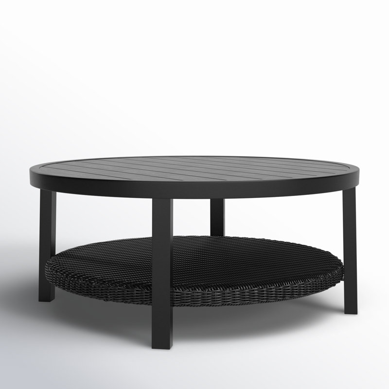 Cayman Round Metal Outdoor Coffee Table , 42'' in. W 42'' in. D