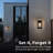 Wodina Outdoor Aluminum Solar Wall Lantern with LED Edison Bulb
