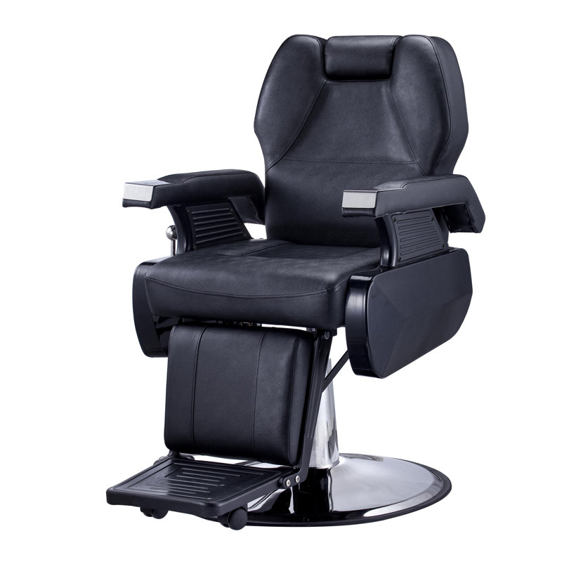 Fauteuil inclinable massant en simili-cuir, Cuir synthétique noir