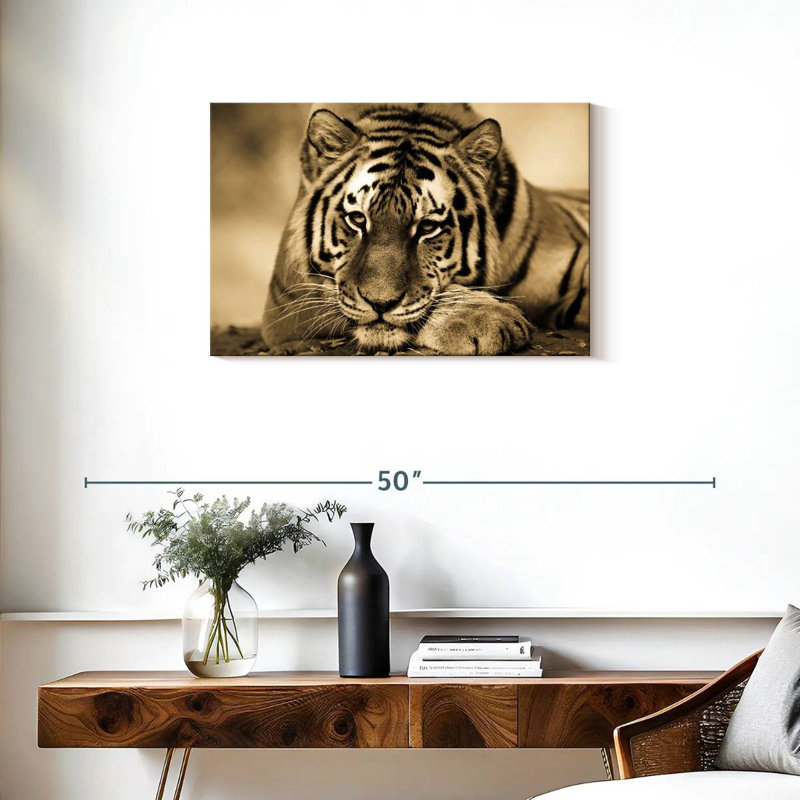 Tigre féroce III, H 20 po x l 30 po