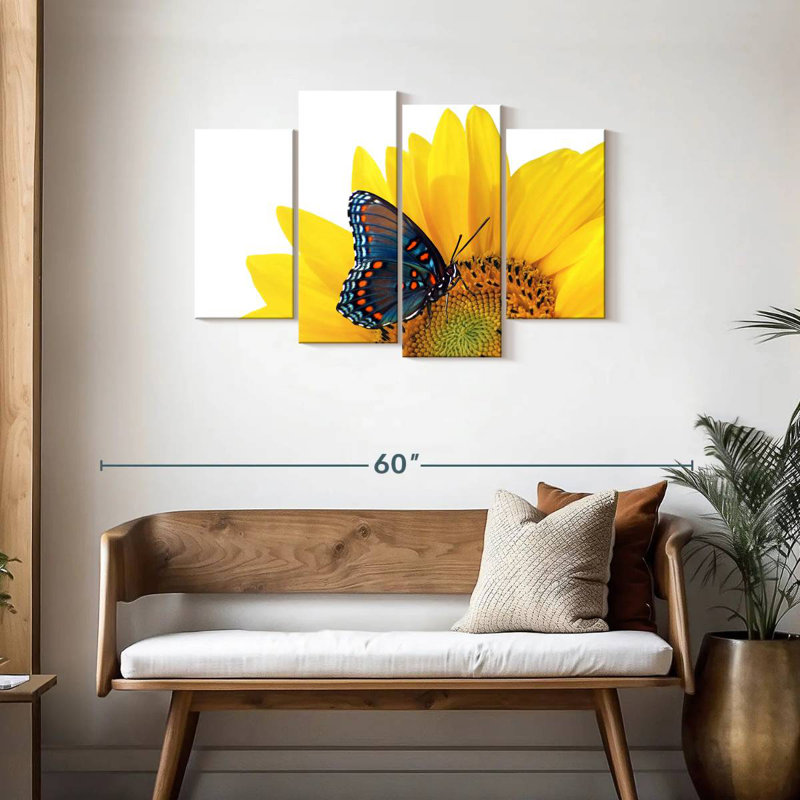 Tournesol Brampt avec papillon