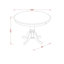 Ensemble de coin repas 5 pièces pour 4 personnes comprenant une table de cuisine ronde avec piédestal et 4 chaises de salle à manger, lin blanc-1239340593-1275752887-1275752904