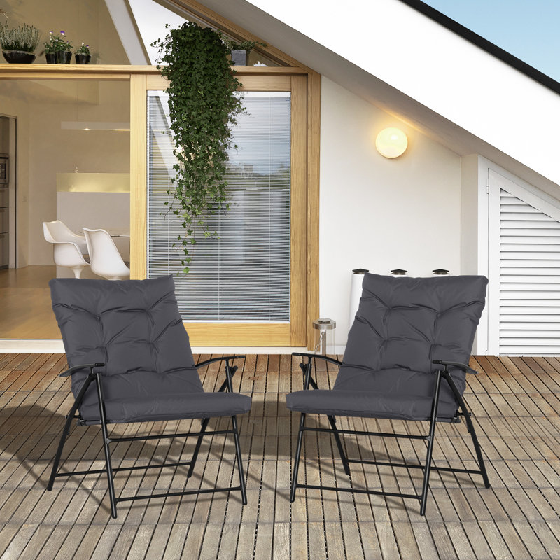 Chaise de camping pliante avec coussin
