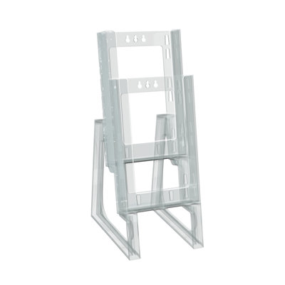 Two-tier Modular Trifold Brochure Holder, 2-Pack