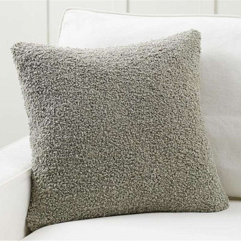  Set of 2 Throw Pillow Covers With Inserts– 18"x18" Decorative Throw Pillow Full Set, Gray, 18" H x 18" W