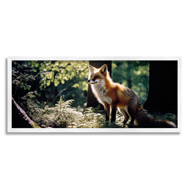 «Fox in Sunlit Forest» par Ray Powers, reproduction de photo sur toile, H 13 po x l 30 po