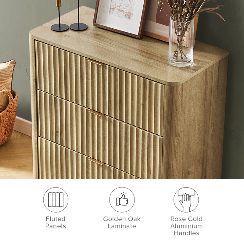 Dorcus 31.5'' W 3-Drawer Dresser | Stylish Storage